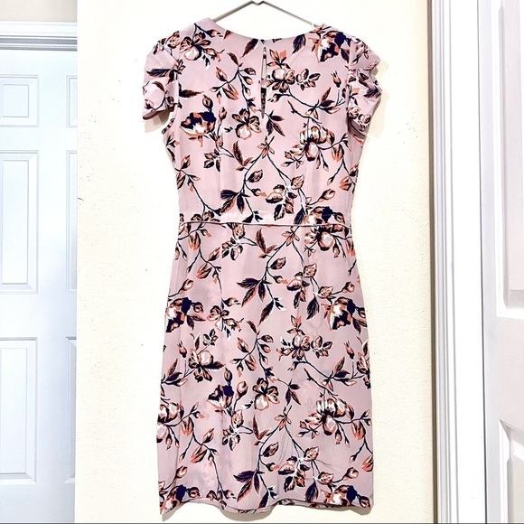 JOIE SILK Cap Sleeve Pencil Mini Dress In Full Bloom Floral Print womens size M - Picture 8 of 10